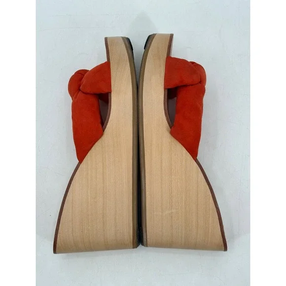 Loeffler Randall Women's Taylor (Kid Suede)‎ Slide Sandal Persimmon 7.5 Orange - Picture 5 of 6